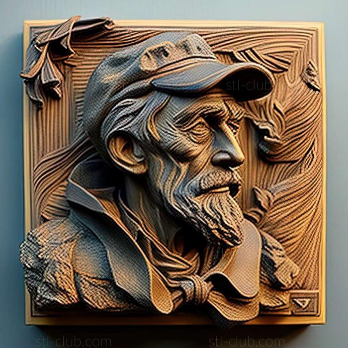 3D мадэль Энох Вуд Перри, американский художник (STL)
